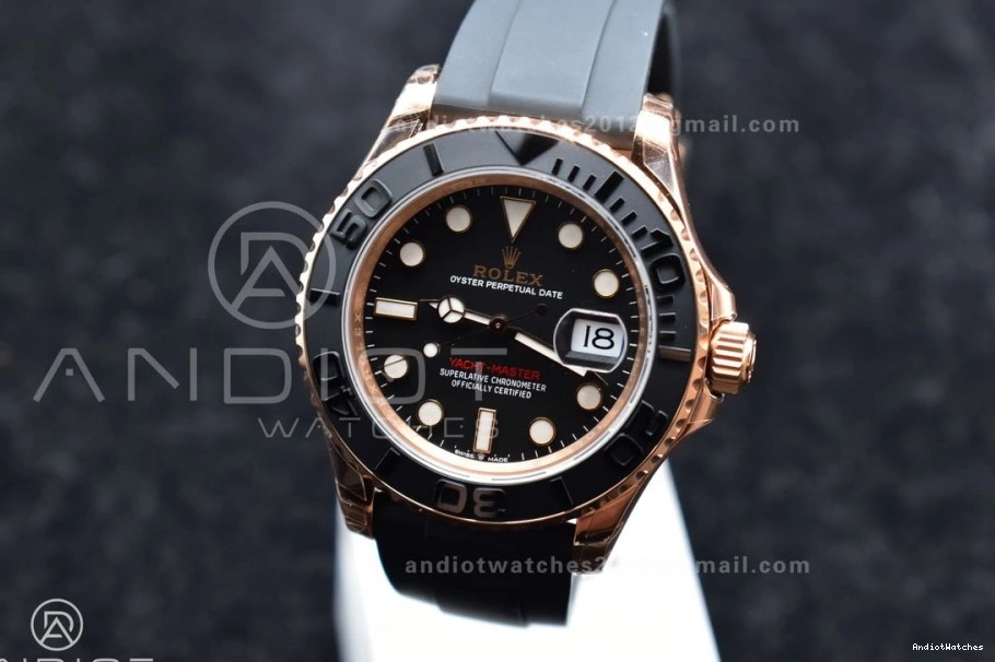 Edition Strap Best TimelessDesign Black VS on 1:1 VSF 1220 Yacht-Master Ceramic 126655 Oysterflex Bezel Rubber 0119